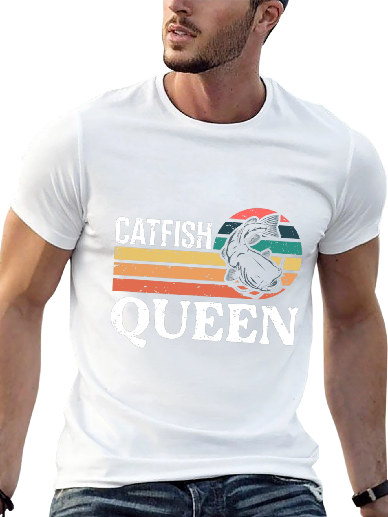 Catfish Queen Graphic Tee - Fishing Lover T-Shirt