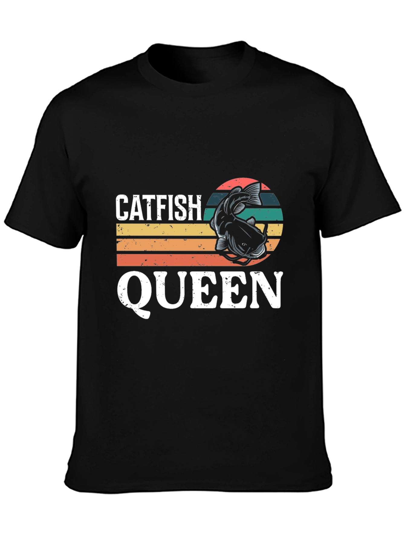 Catfish Queen Graphic Tee - Fishing Lover T-Shirt