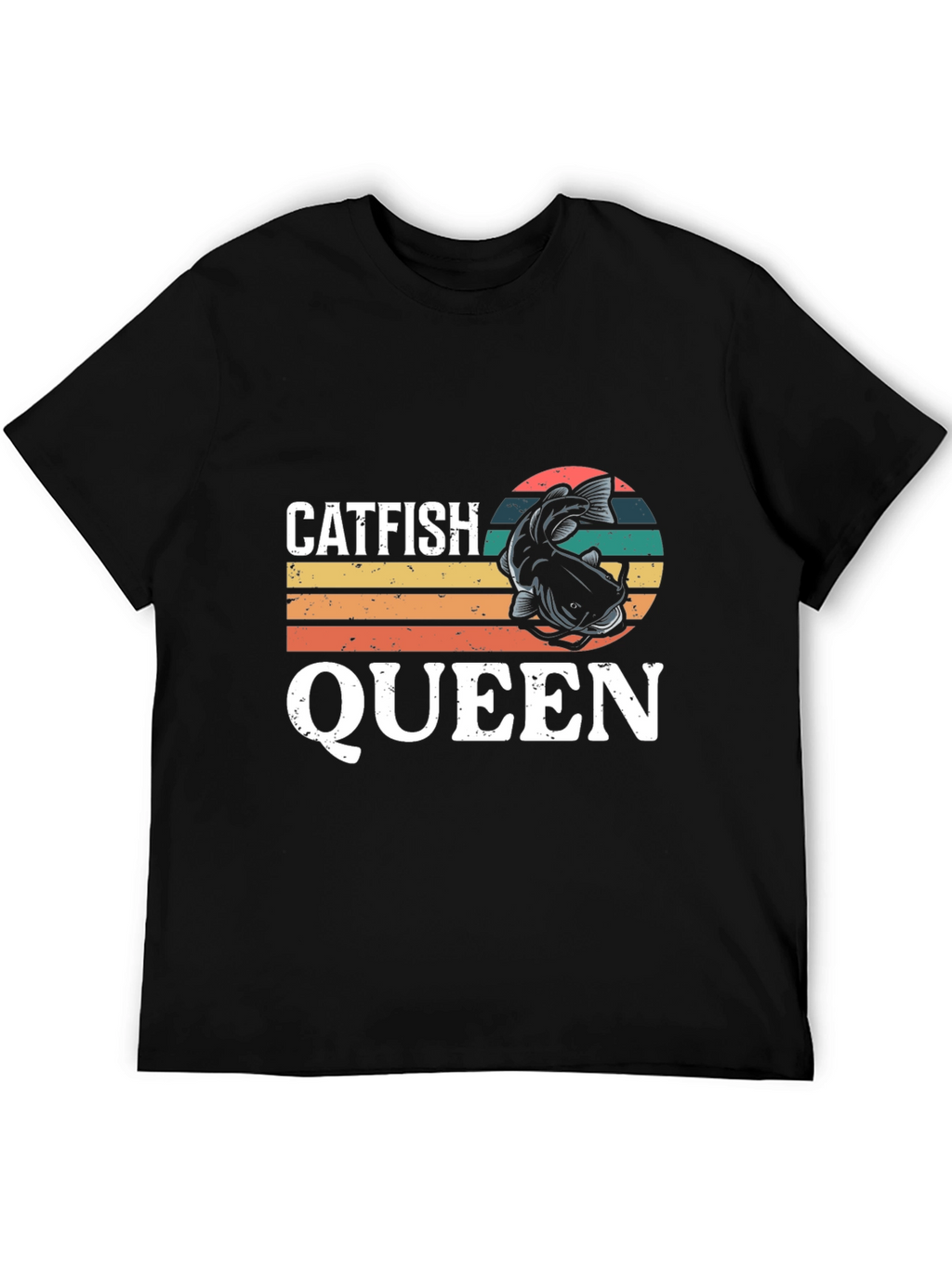 Catfish Queen Graphic Tee - Fishing Lover T-Shirt