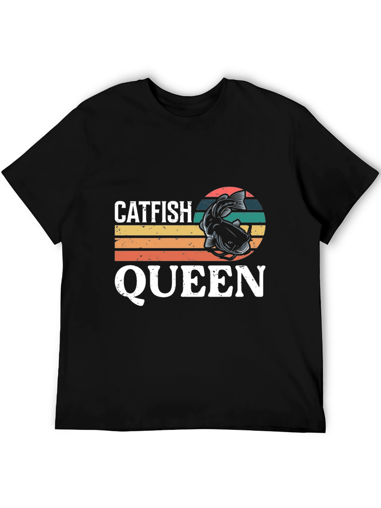 Catfish Queen Graphic Tee - Fishing Lover T-Shirt