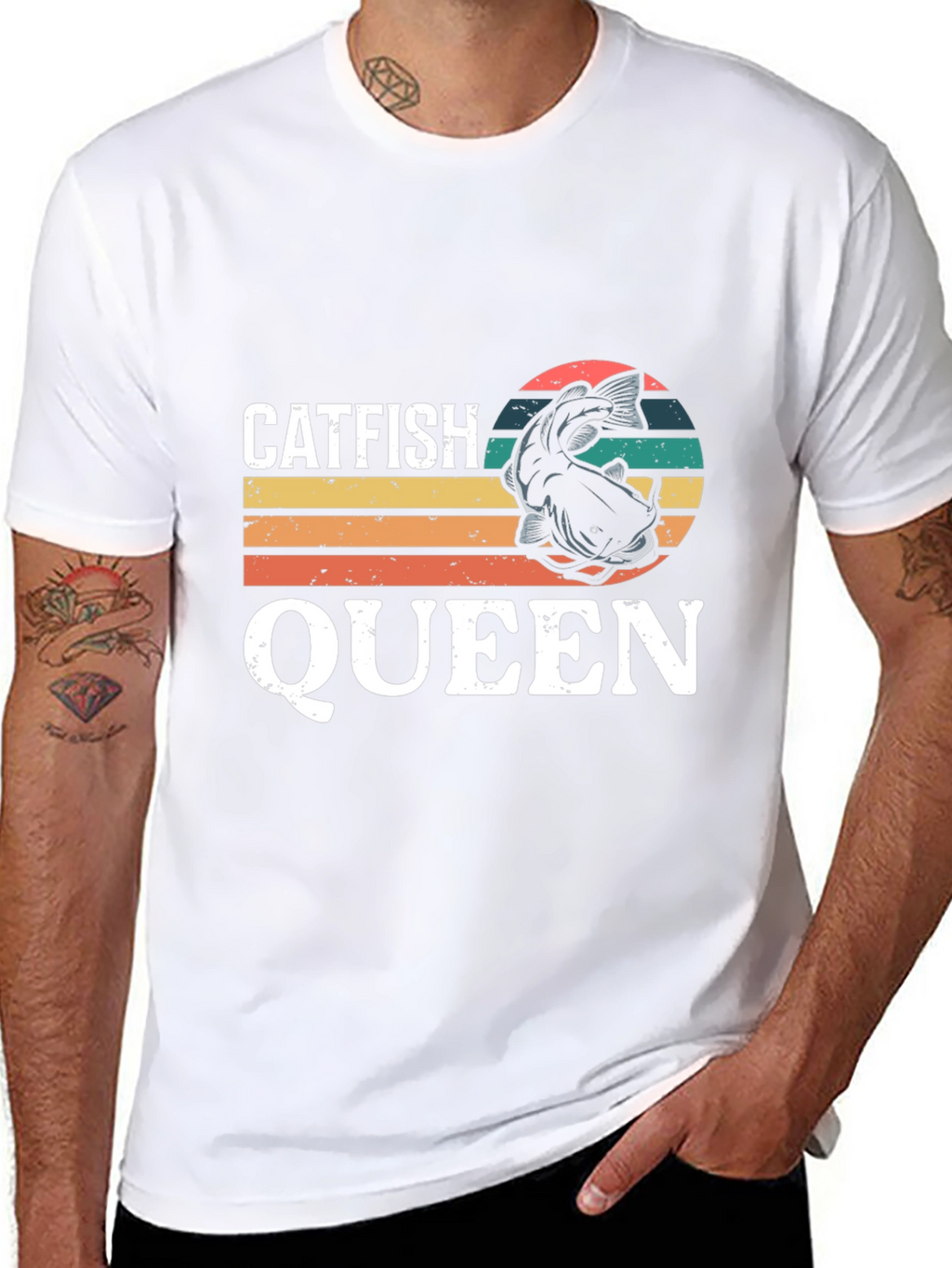 Catfish Queen Graphic Tee - Fishing Lover T-Shirt