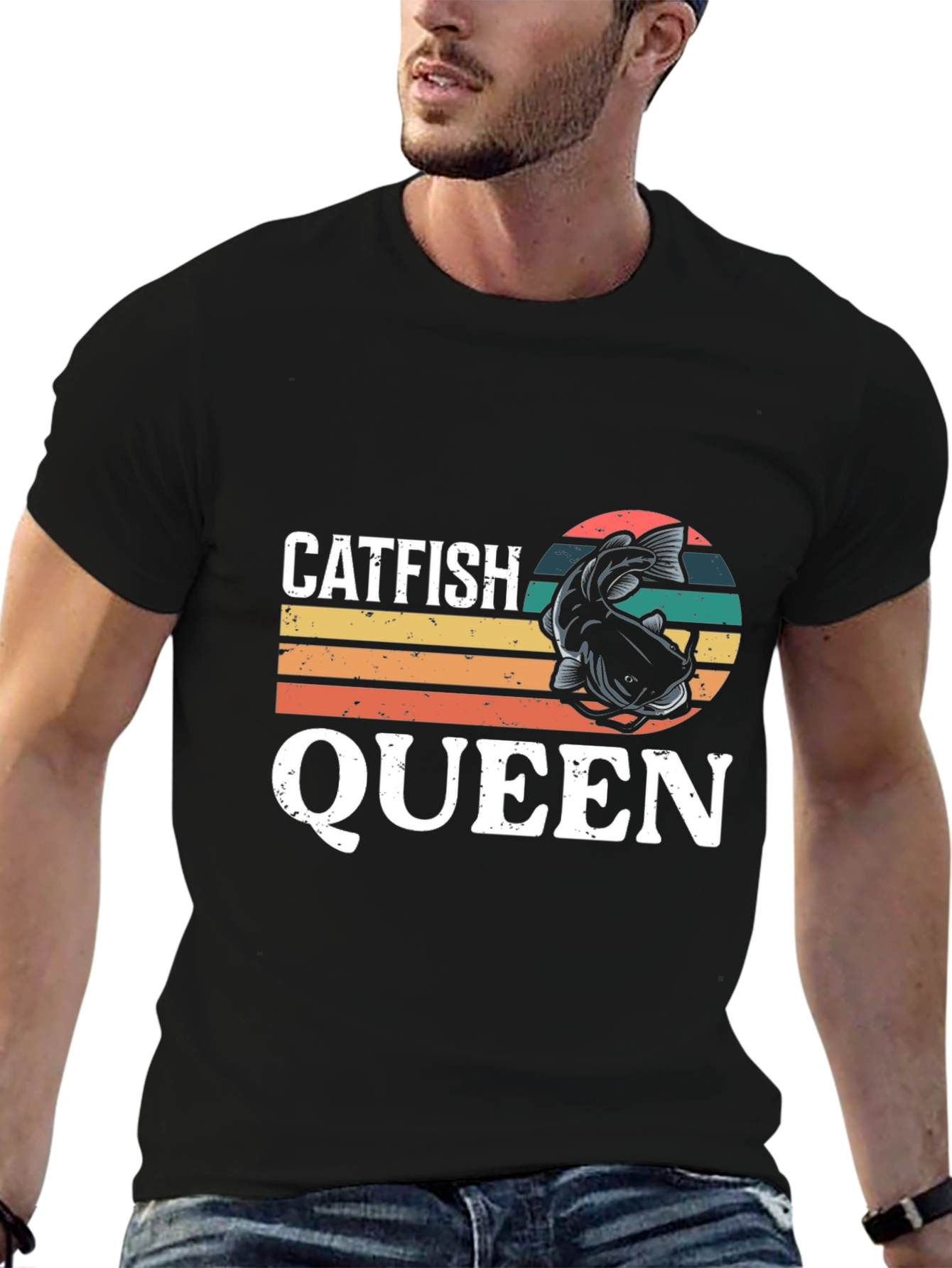 Catfish Queen Graphic Tee - Fishing Lover T-Shirt