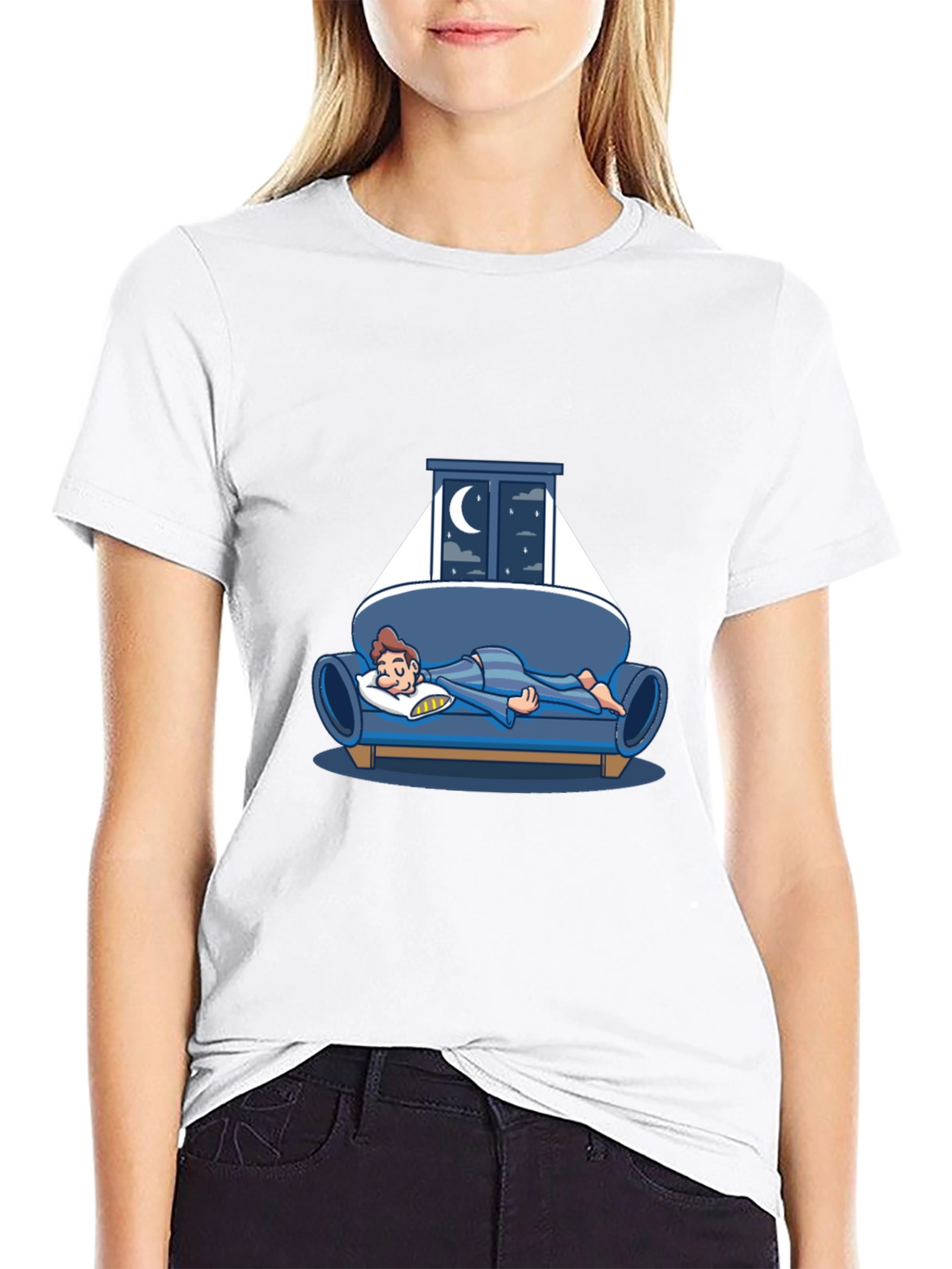 Sleepy Night T-Shirt - Relaxed Fit Cotton Tee