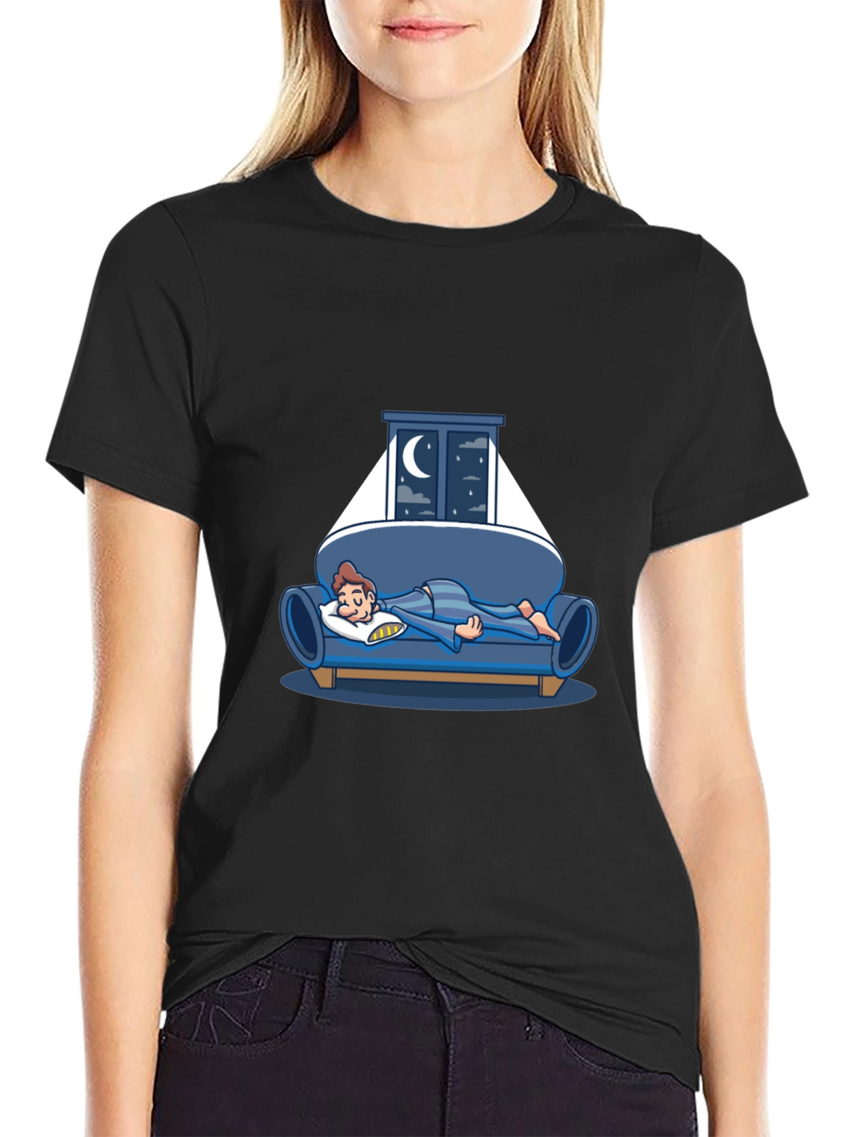 Sleepy Night T-Shirt - Relaxed Fit Cotton Tee