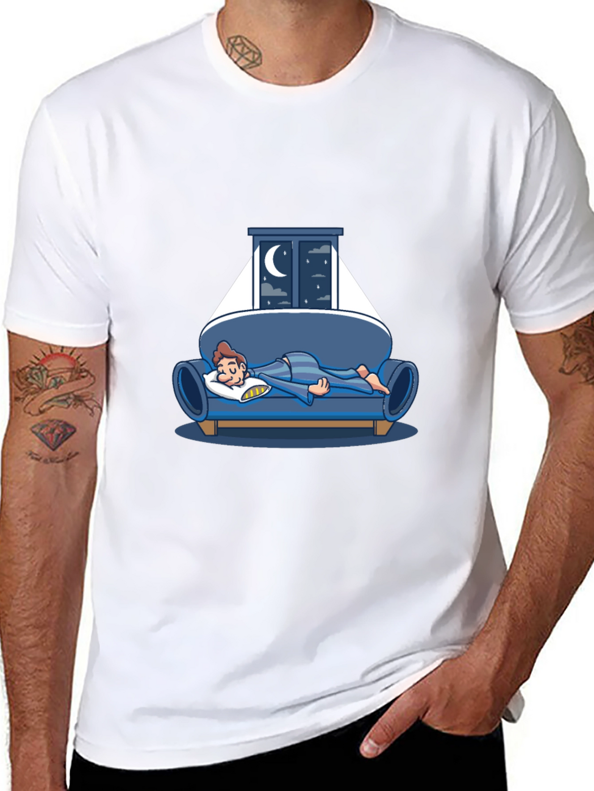 Sleepy Night T-Shirt - Relaxed Fit Cotton Tee