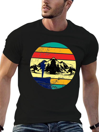 Retro Mountain Hiker Graphic Tee
