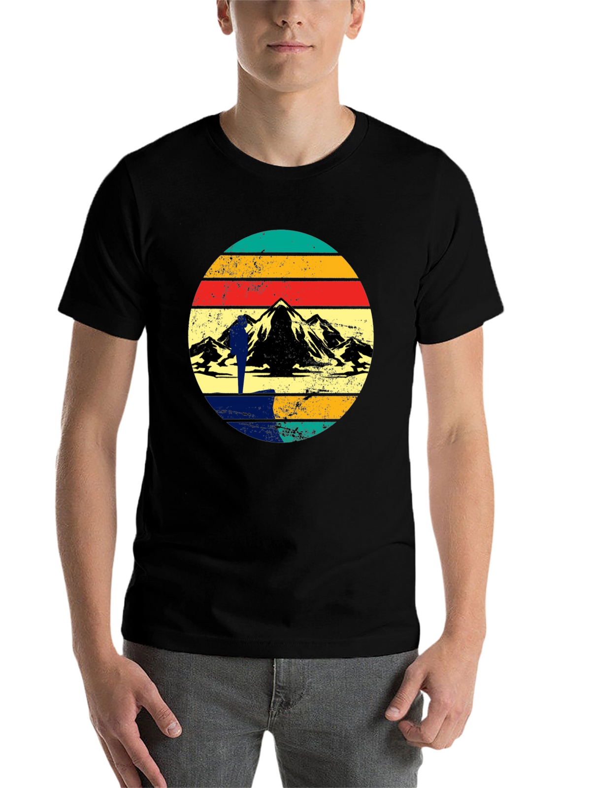 Retro Mountain Hiker Graphic Tee