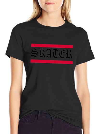 Skater Graphic Tee - Black Cotton Blend