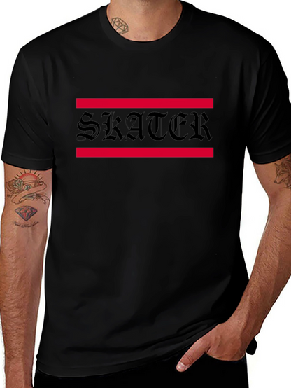 Skater Graphic Tee - Black Cotton Blend