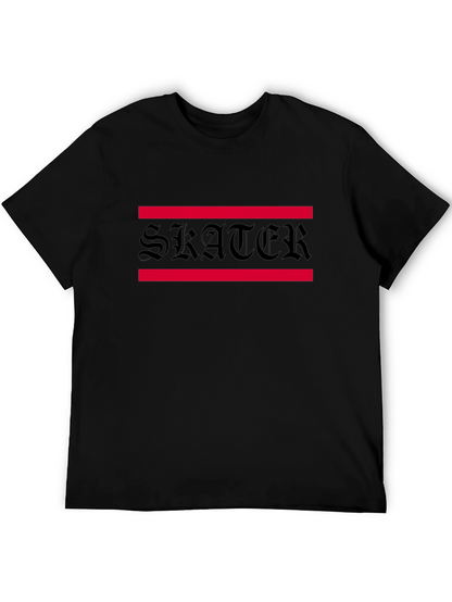 Skater Graphic Tee - Black Cotton Blend