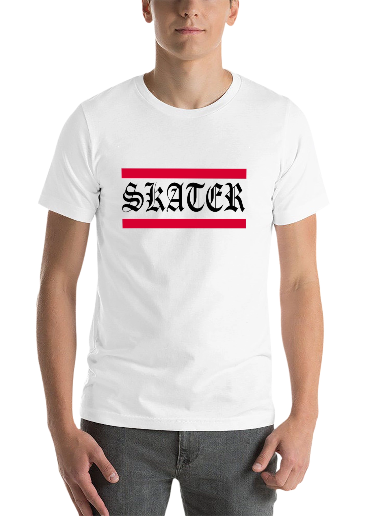 Skater Graphic Tee - Black Cotton Blend