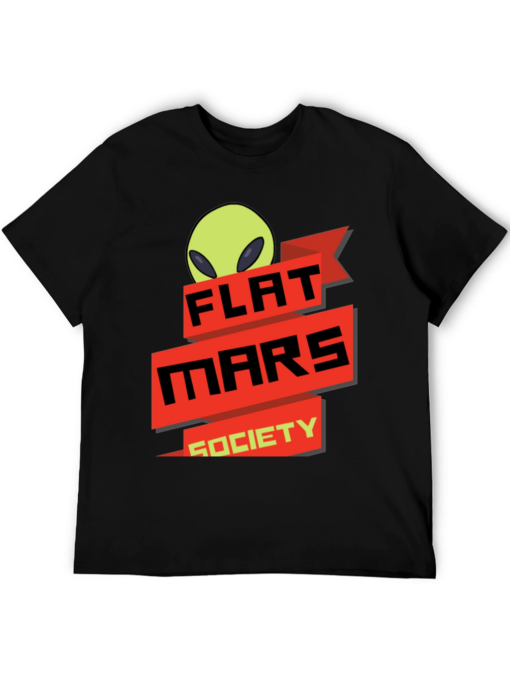 Flat Mars Society T-Shirt - Alien Graphic Tee