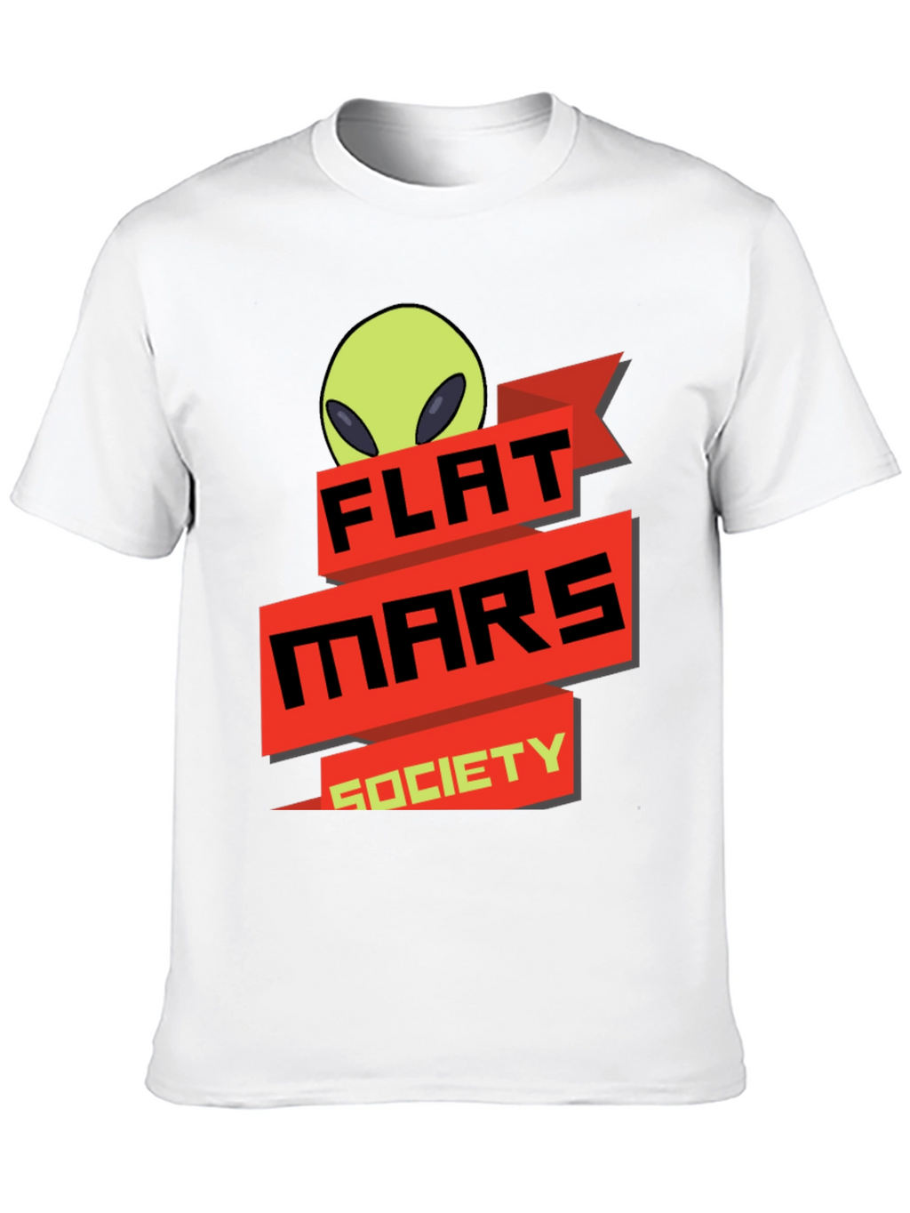 Flat Mars Society T-Shirt - Alien Graphic Tee