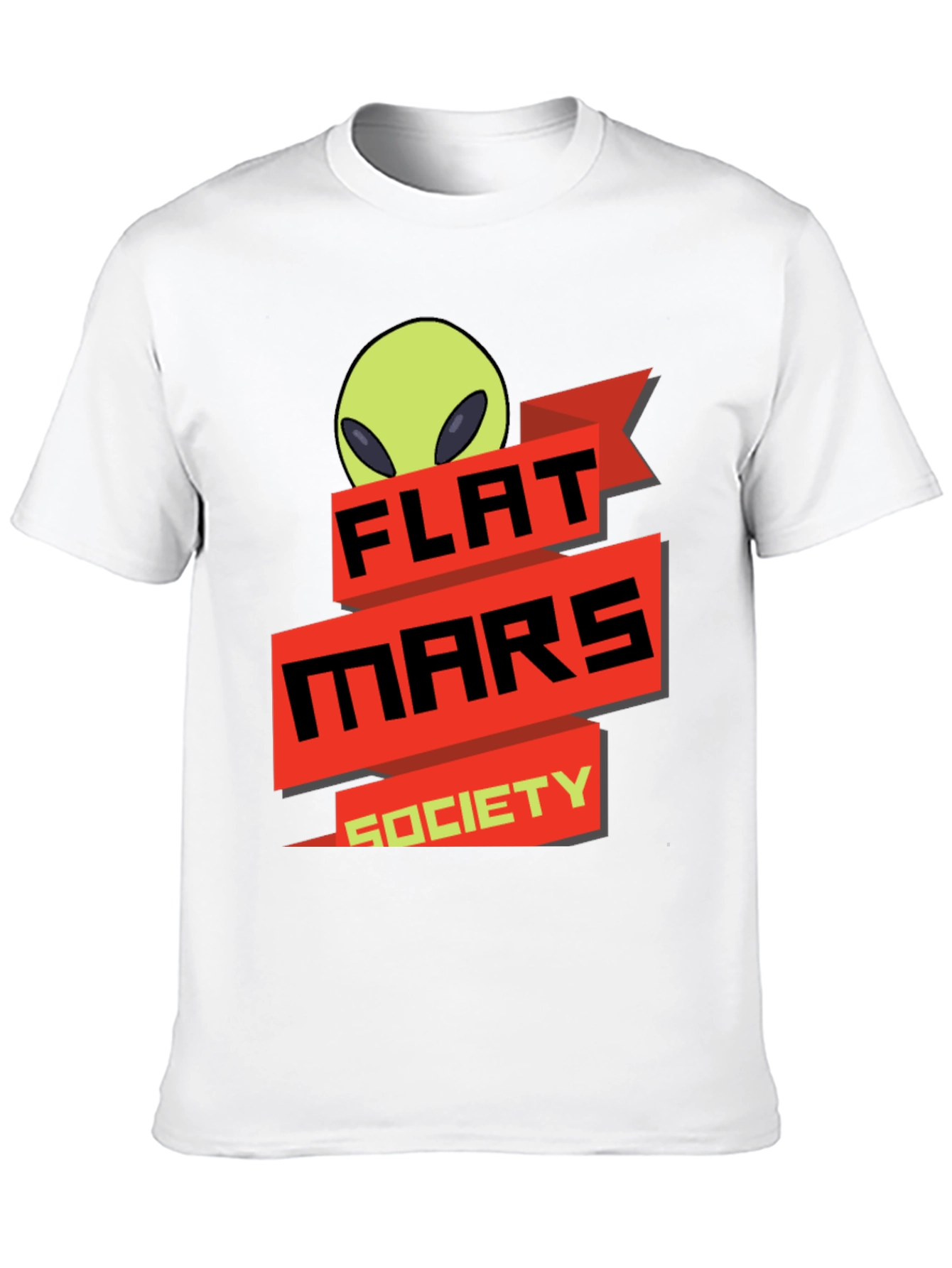 Flat Mars Society T-Shirt - Alien Graphic Tee