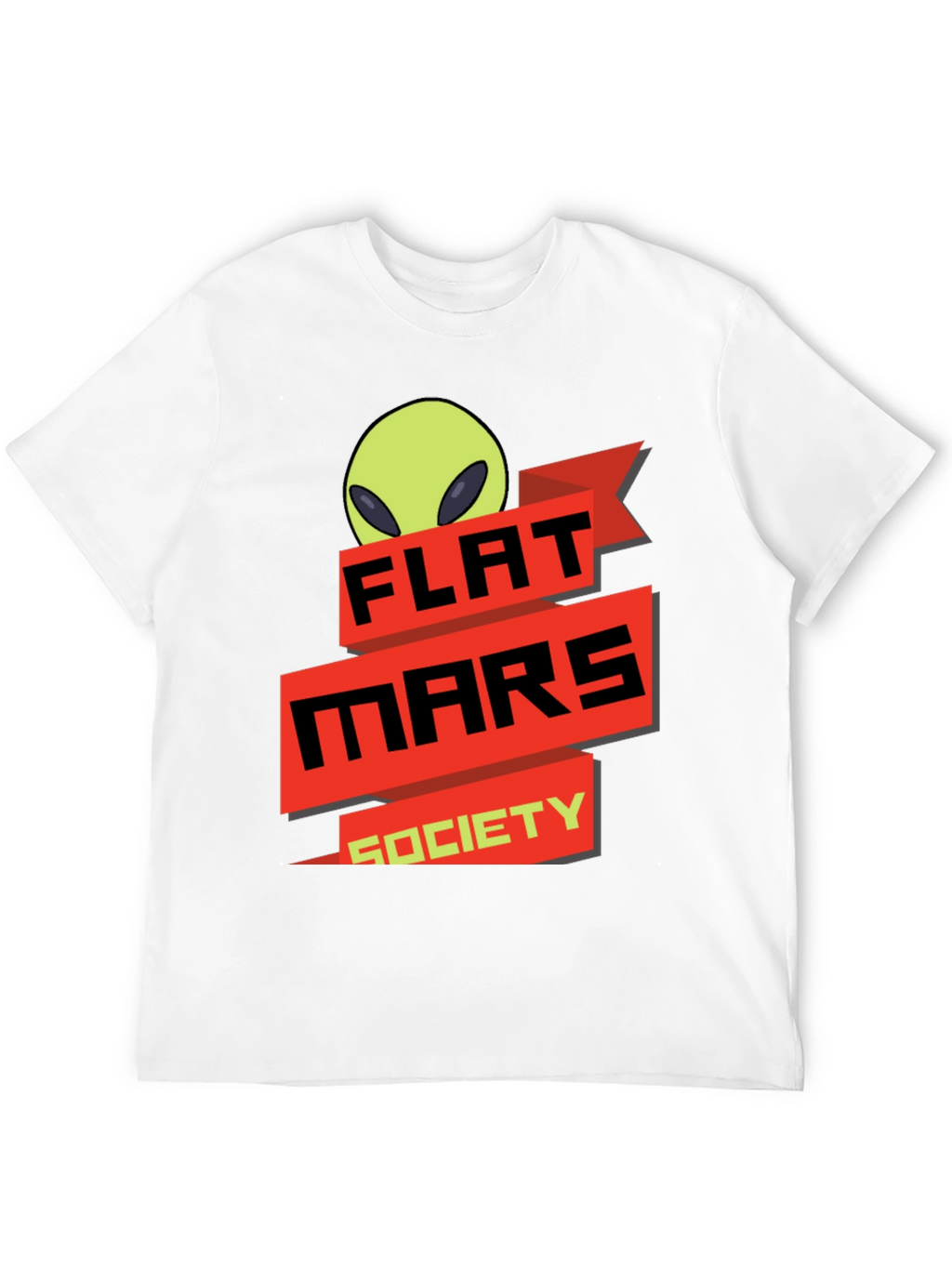 Flat Mars Society T-Shirt - Alien Graphic Tee