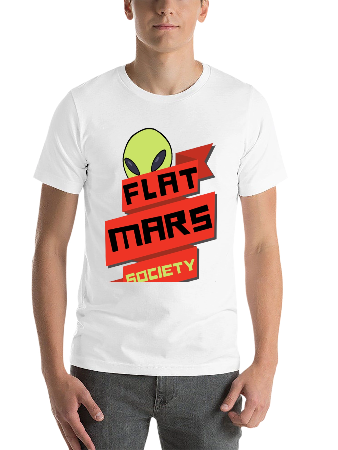 Flat Mars Society T-Shirt - Alien Graphic Tee