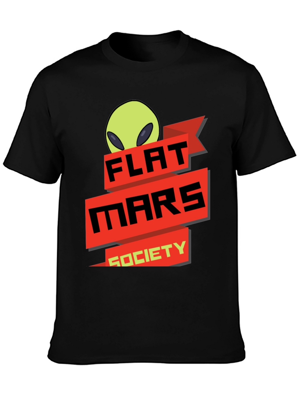 Flat Mars Society T-Shirt - Alien Graphic Tee