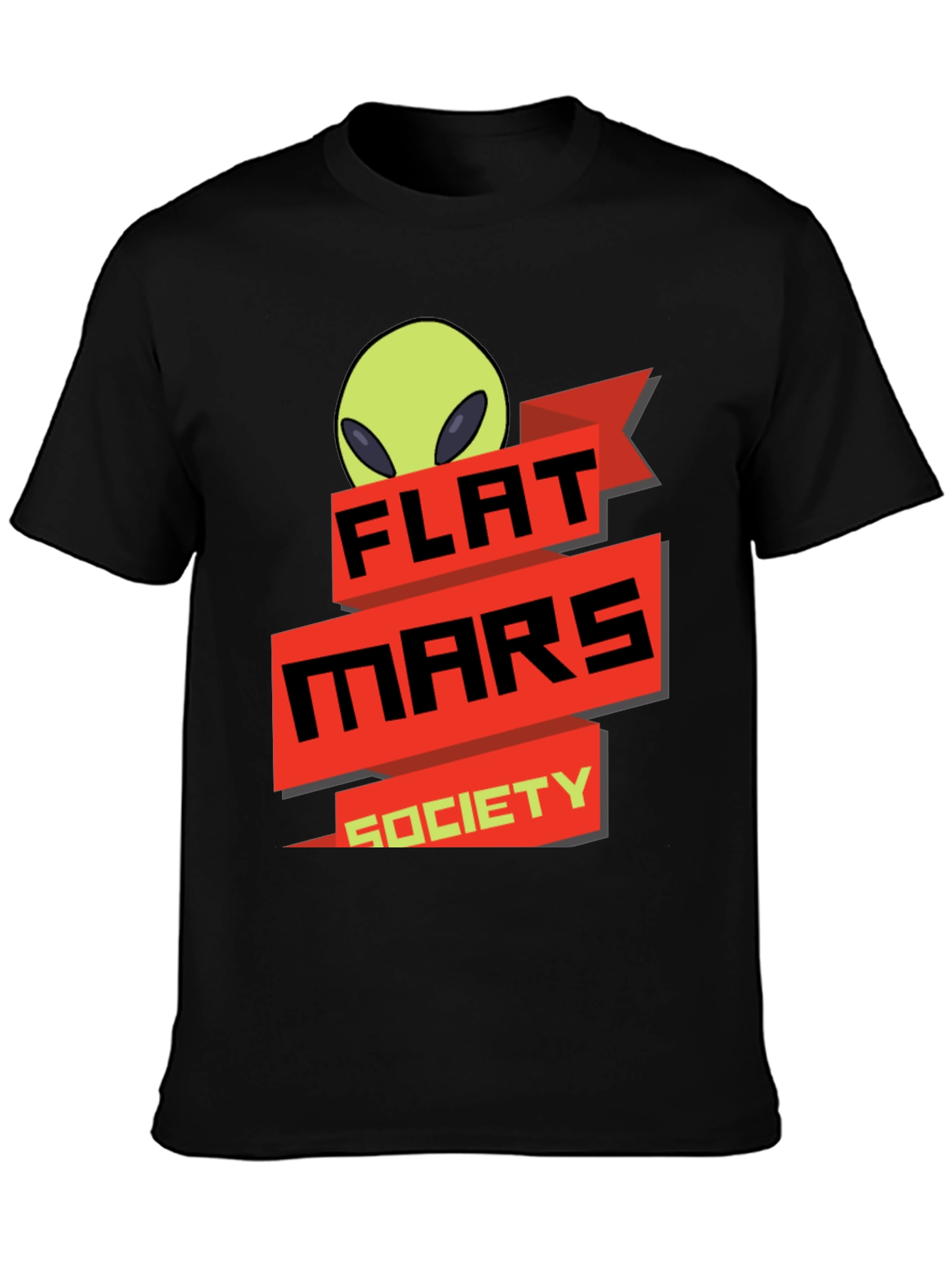 Flat Mars Society T-Shirt - Alien Graphic Tee