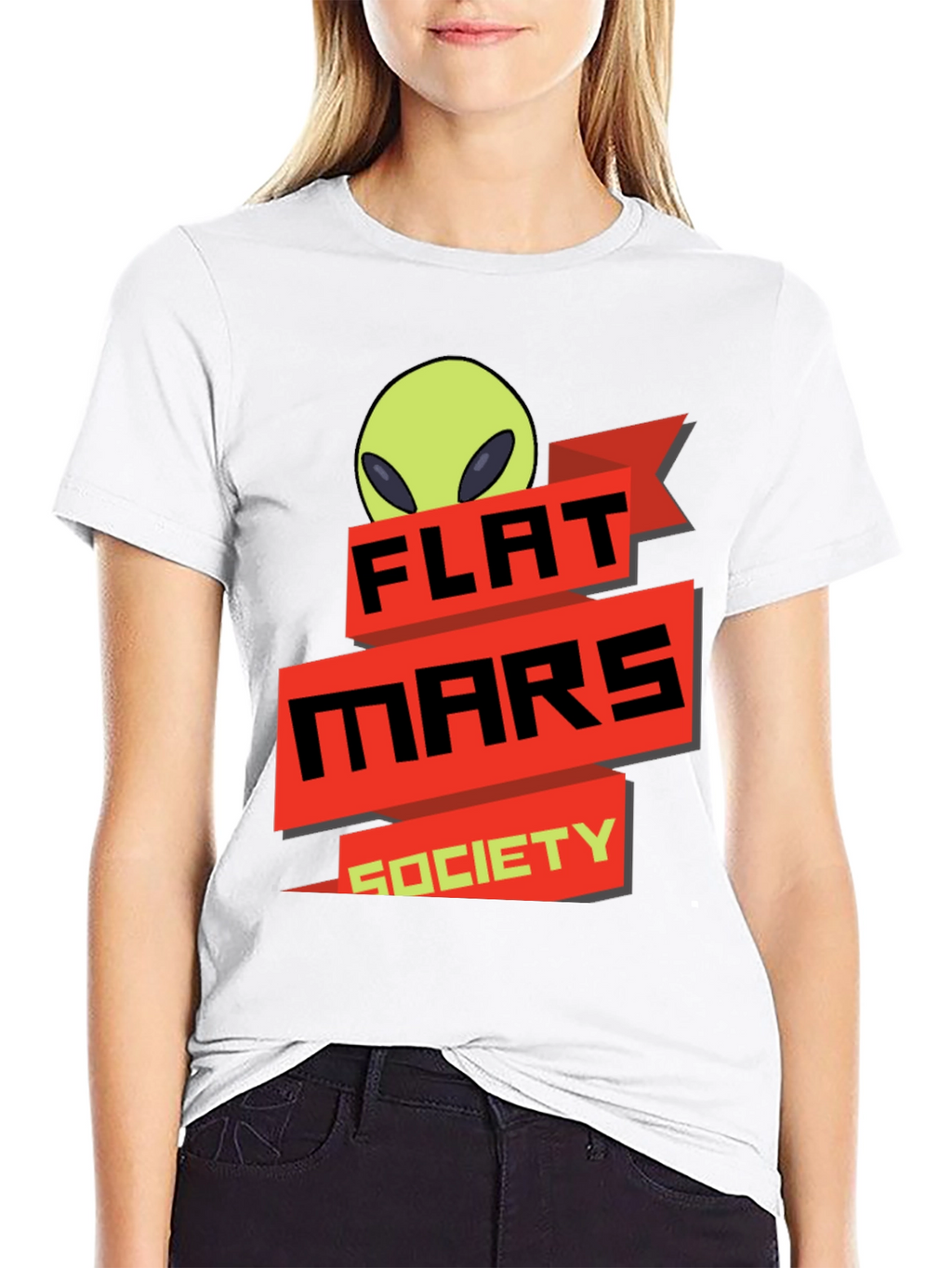 Flat Mars Society T-Shirt - Alien Graphic Tee