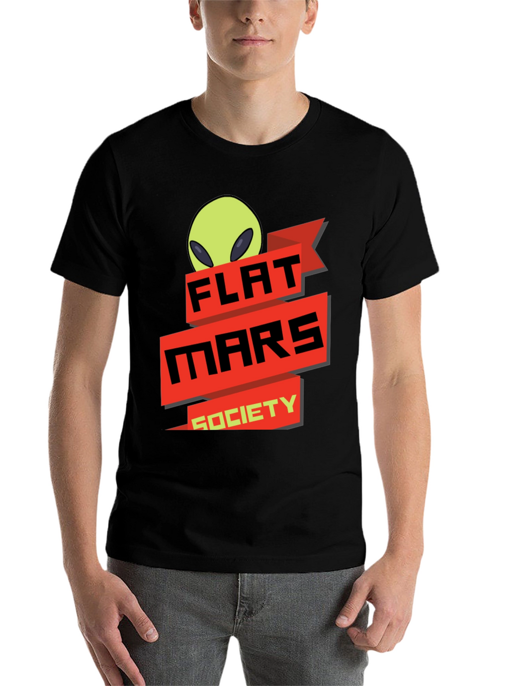 Flat Mars Society T-Shirt - Alien Graphic Tee