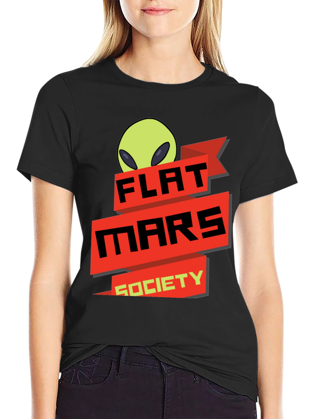 Flat Mars Society T-Shirt - Alien Graphic Tee