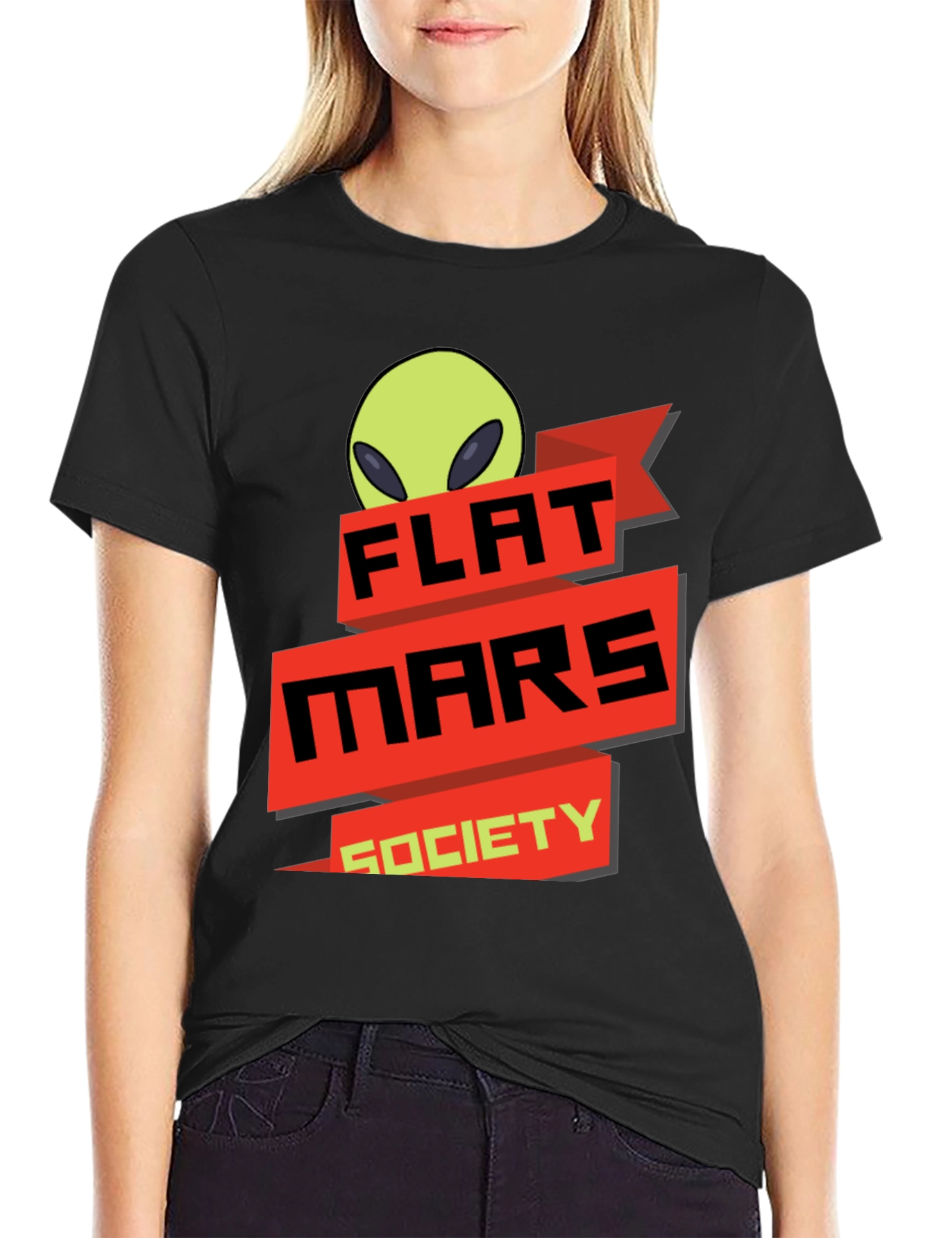 Flat Mars Society T-Shirt - Alien Graphic Tee