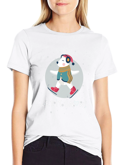 Let It Snow Bear Graphic T-Shirt