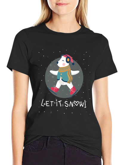 Let It Snow Bear Graphic T-Shirt