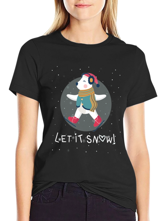 Let It Snow Bear Graphic T-Shirt