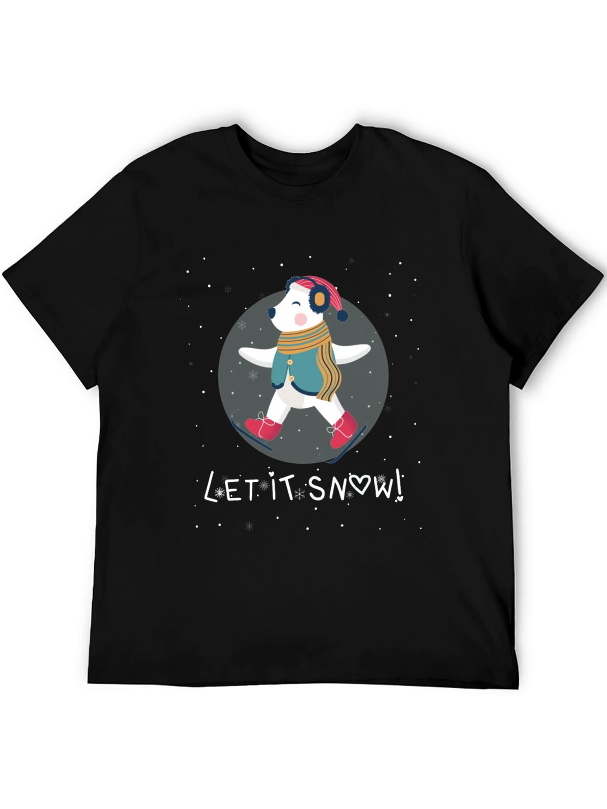 Let It Snow Bear Graphic T-Shirt