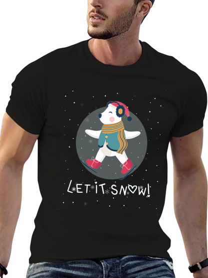 Let It Snow Bear Graphic T-Shirt