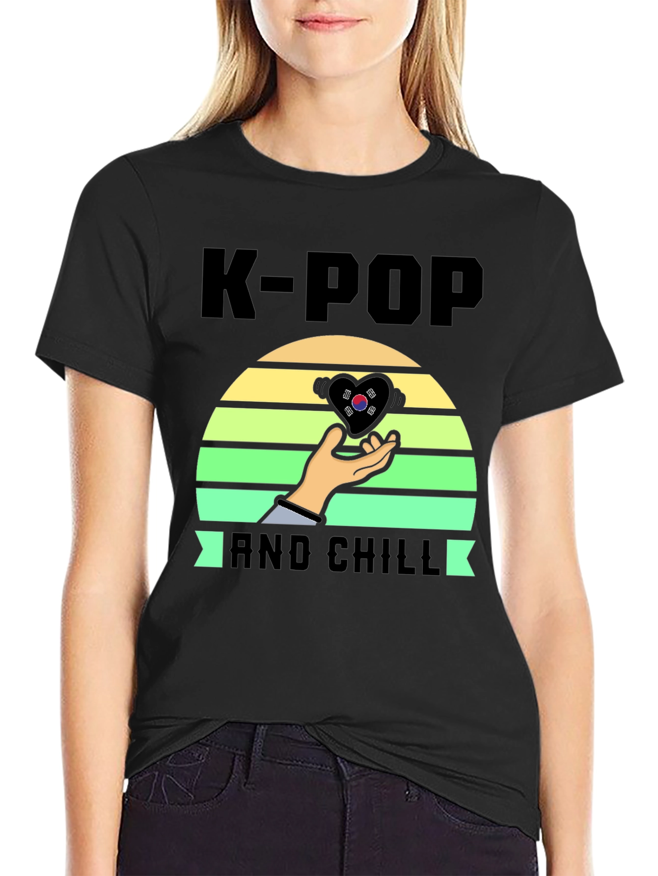 K-Pop & Chill T-Shirt - Korean Music Fan Tee