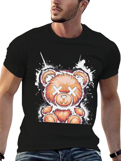 Cool Bear Graphic Tee - Casual Black T-Shirt