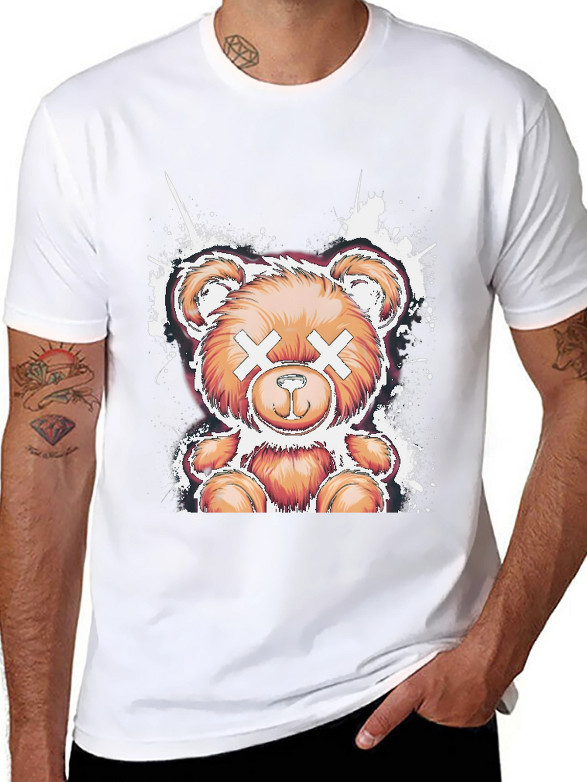 Cool Bear Graphic Tee - Casual Black T-Shirt