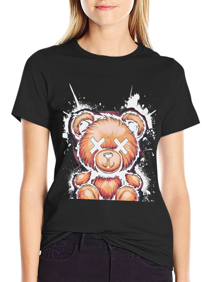 Cool Bear Graphic Tee - Casual Black T-Shirt