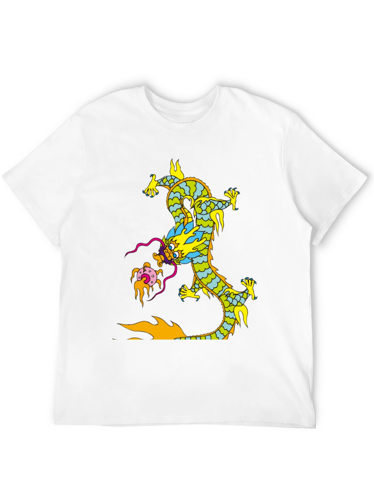 Dragon Graphic Print Black T-Shirt