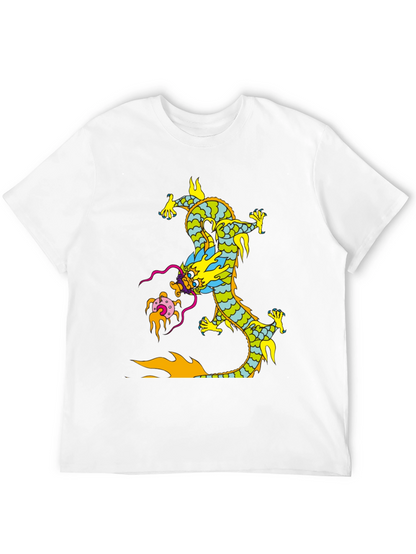 Dragon Graphic Print Black T-Shirt