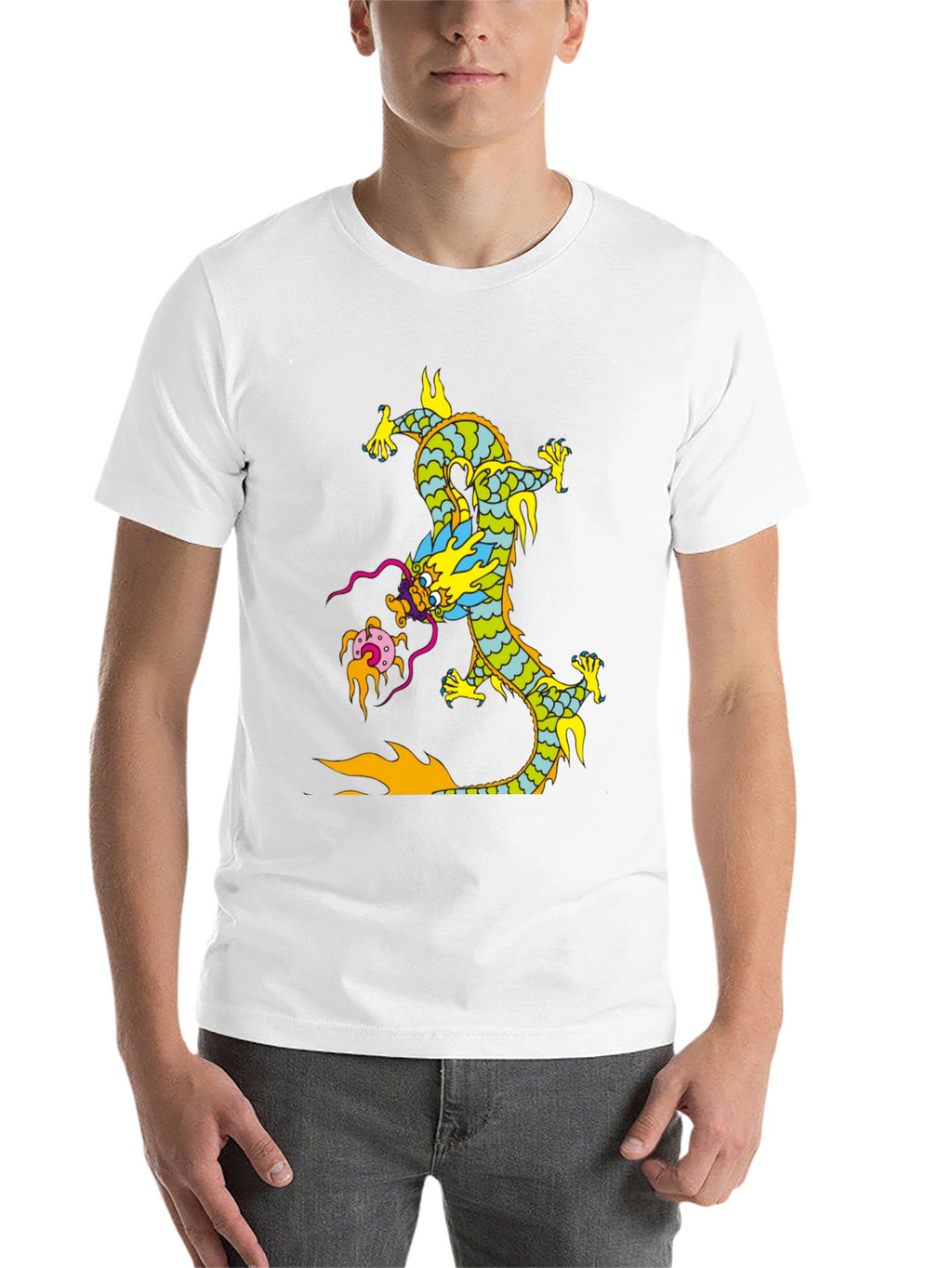 Dragon Graphic Print Black T-Shirt