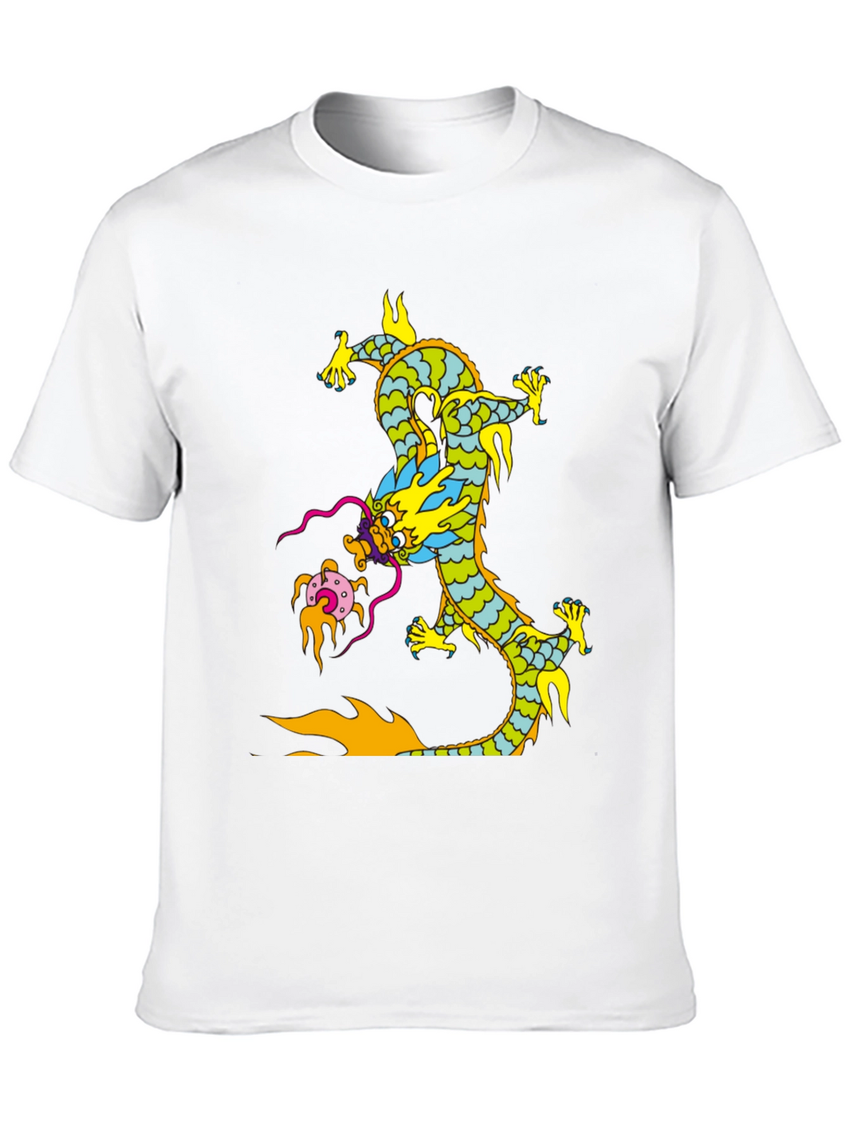 Dragon Graphic Print Black T-Shirt