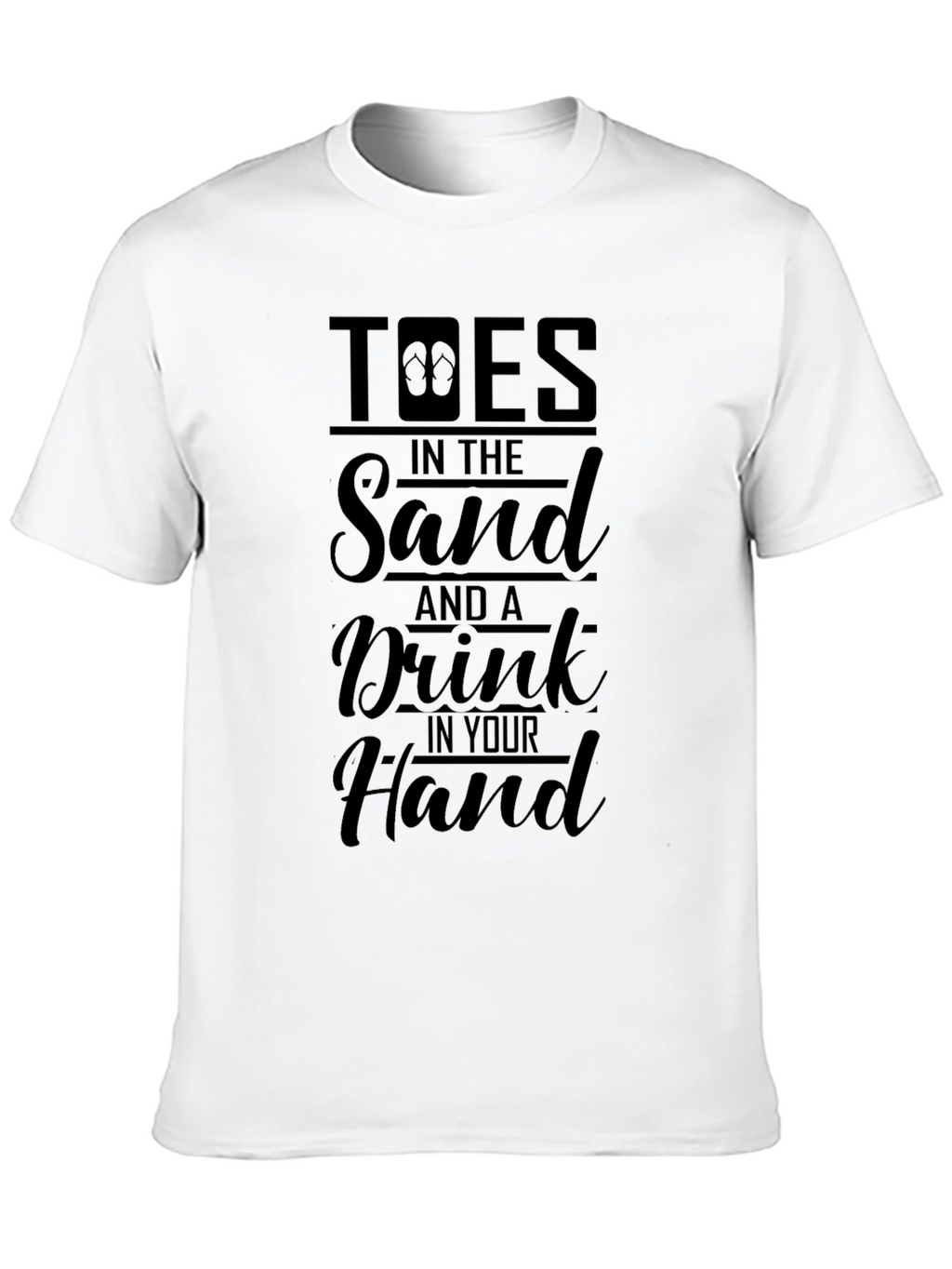 Toes in the Sand Black T-Shirt