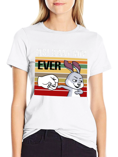 Best Bunny Mom Ever T-Shirt Fun Easter Tee
