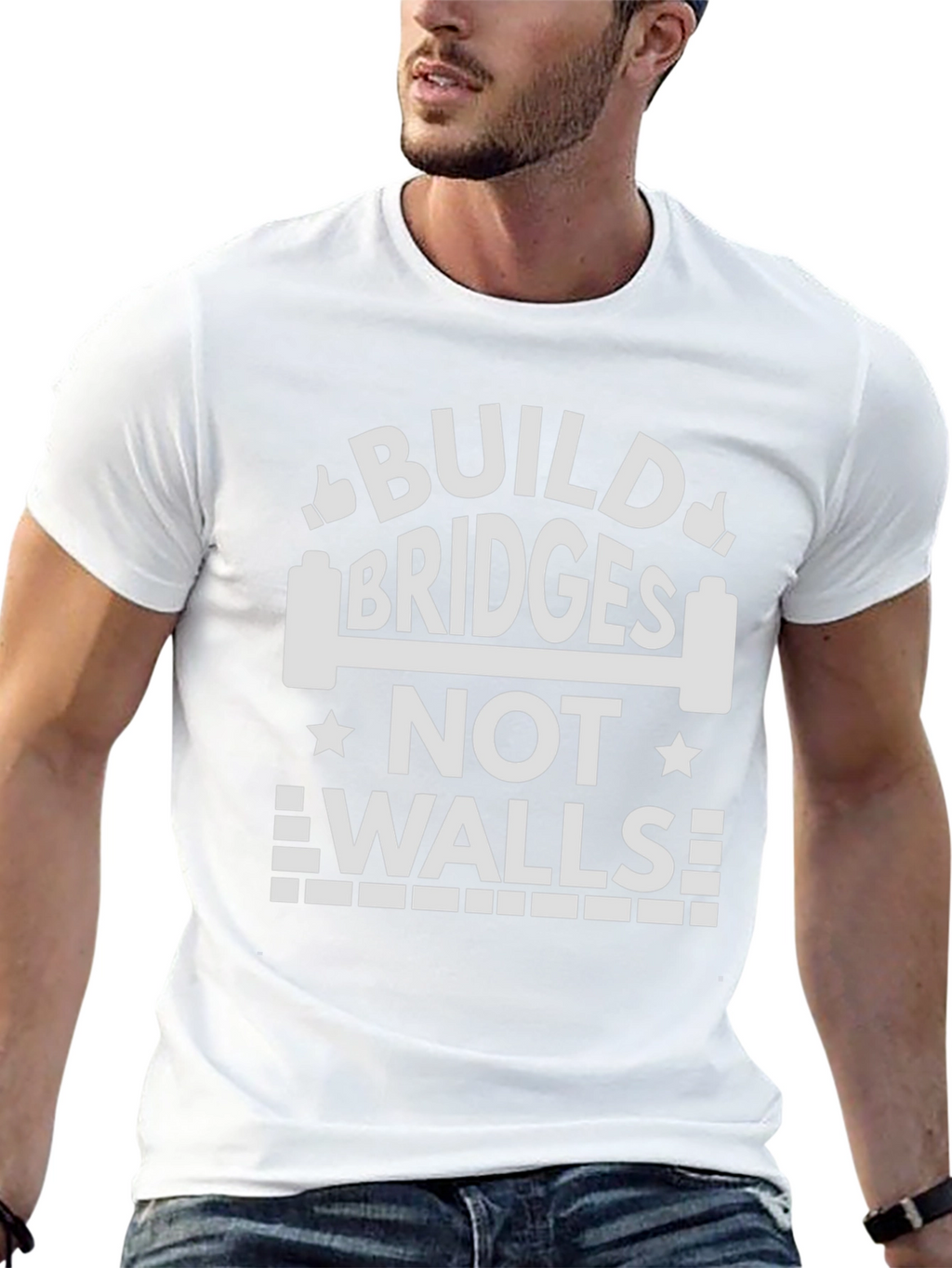 Build Bridges Not Walls Graphic T-Shirt