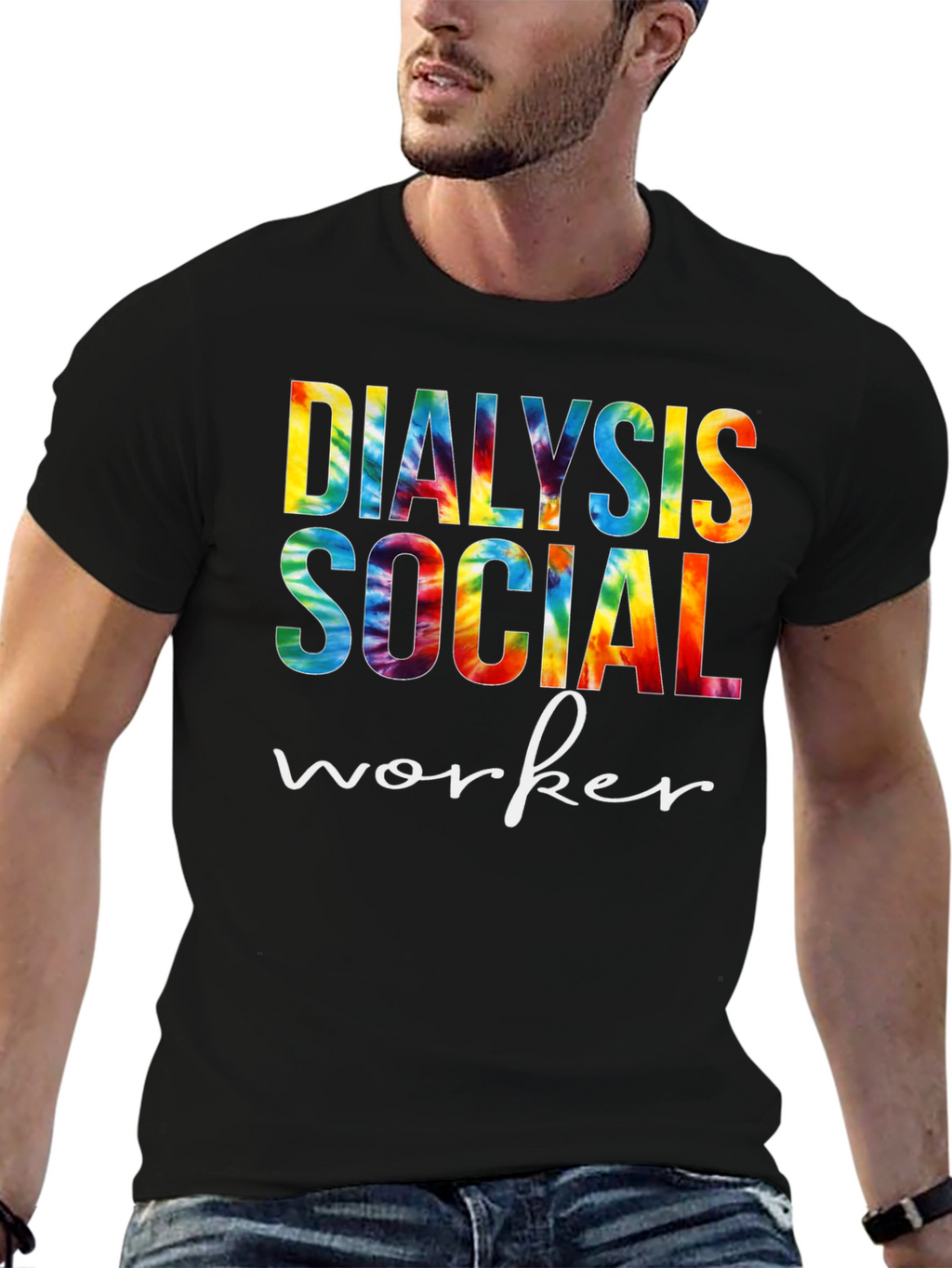 Dialysis Social Worker Tie Dye Graphic Tee