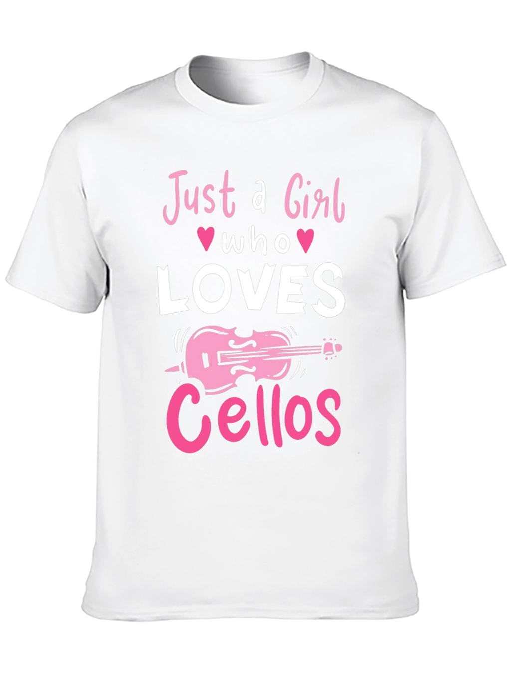 Just a Girl Who Loves Cellos Black T-Shirt