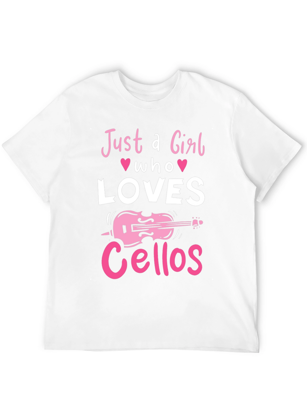 Just a Girl Who Loves Cellos Black T-Shirt