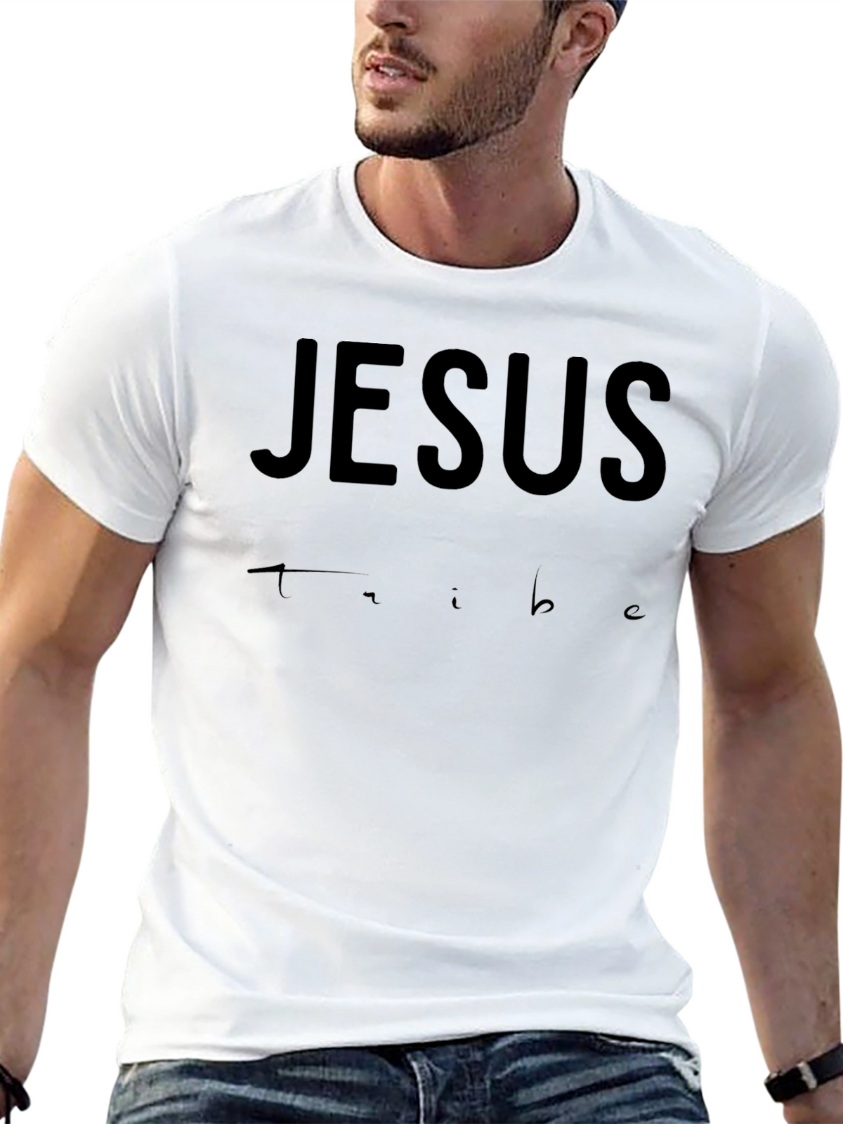 Jesus Tribe Black Crew Neck T-Shirt
