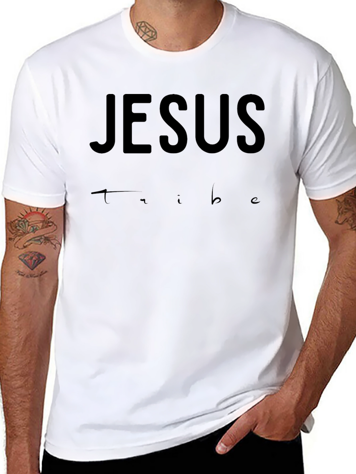 Jesus Tribe Black Crew Neck T-Shirt