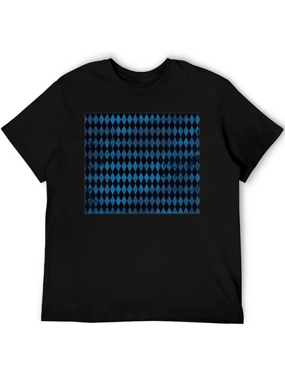 Diamond Pattern Black T-Shirt
