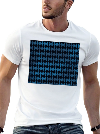 Diamond Pattern Black T-Shirt