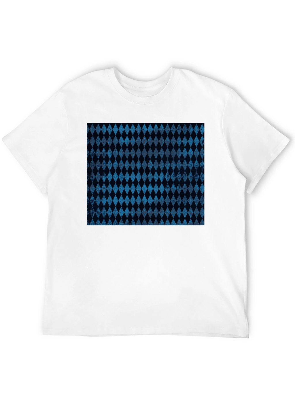 Diamond Pattern Black T-Shirt